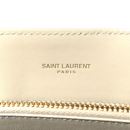 Saint Laurent Calfskin Y Quilted Monogram Medium Loulou Chain Satchel Blanc Vintage 6 of 10