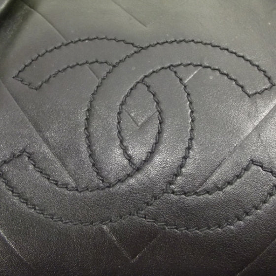 Lambskin CC Chevron Boston Black