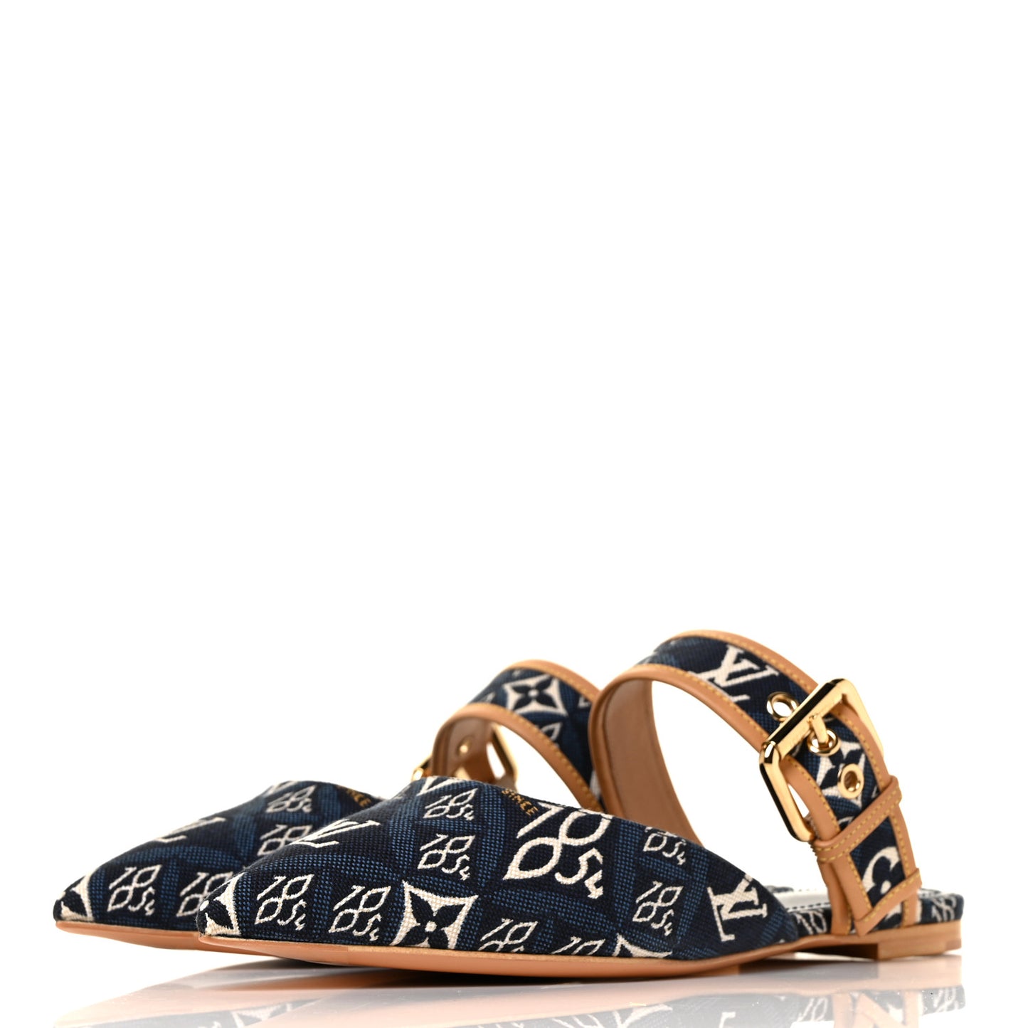 Jacquard Since 1854 Sofia Flat Mules 36 Blue