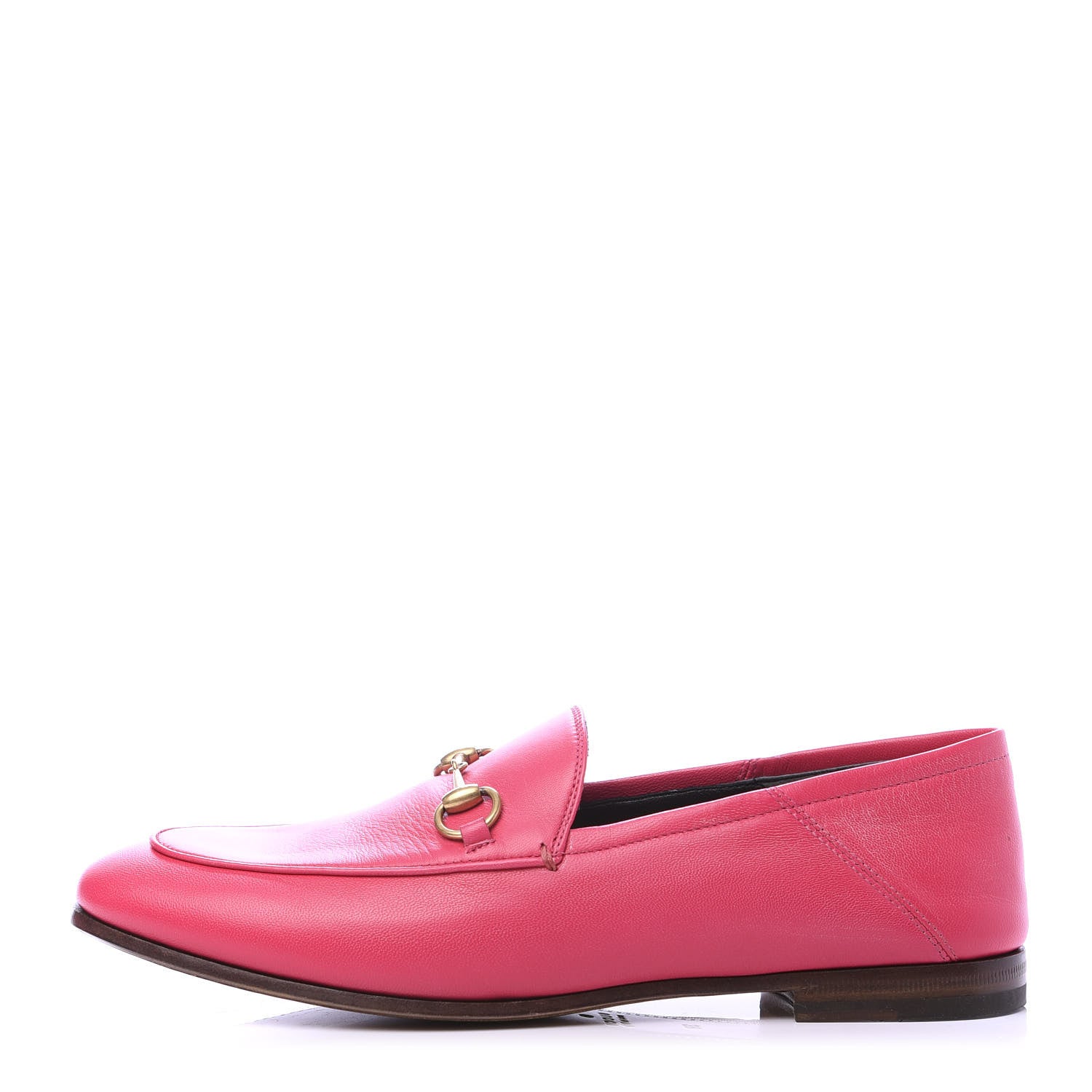 Gucci Lambskin Womens Brixton Horsebit Loafers 38 Hot Pink 1 of 9