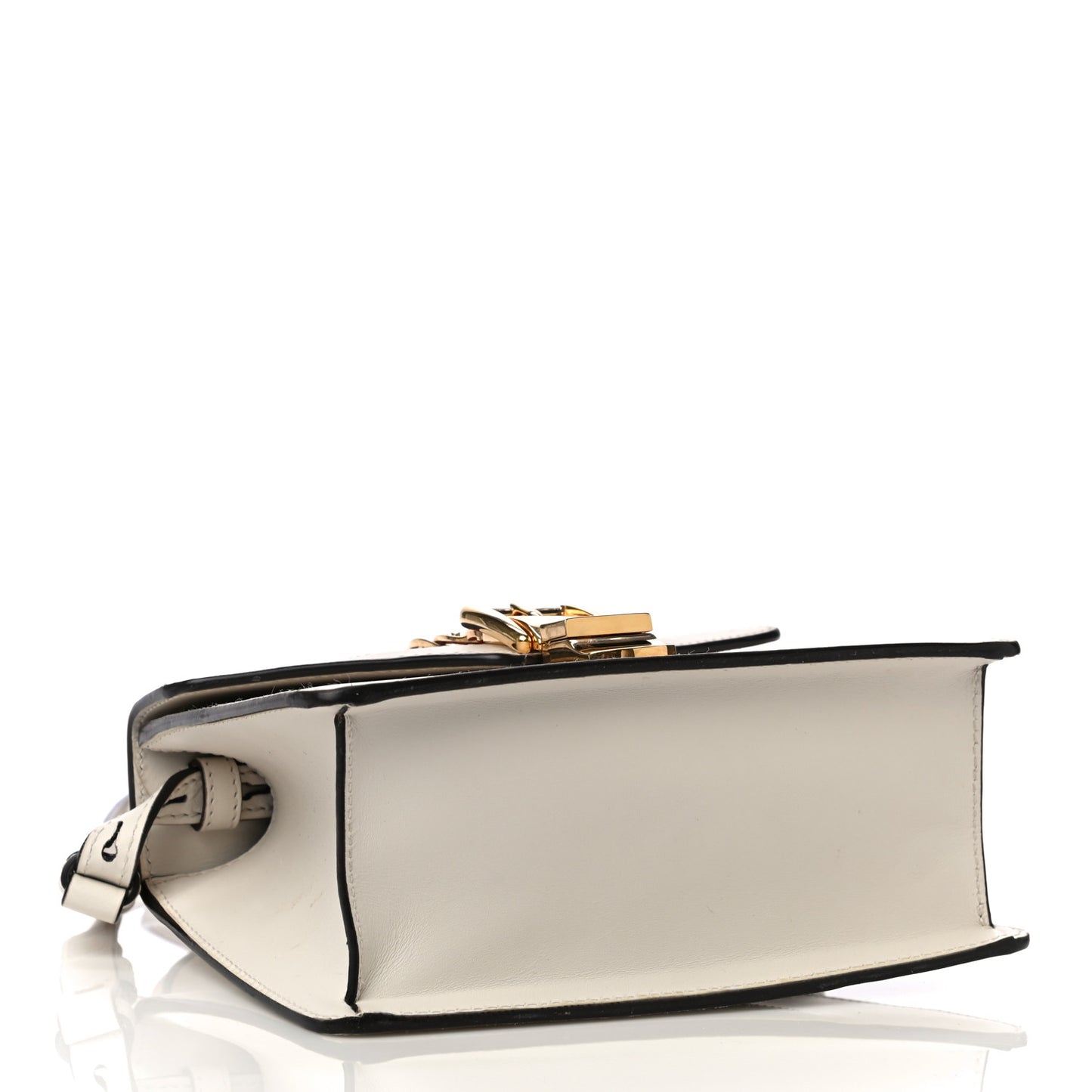 Calfskin Mini Sylvie Top Handle Bag White