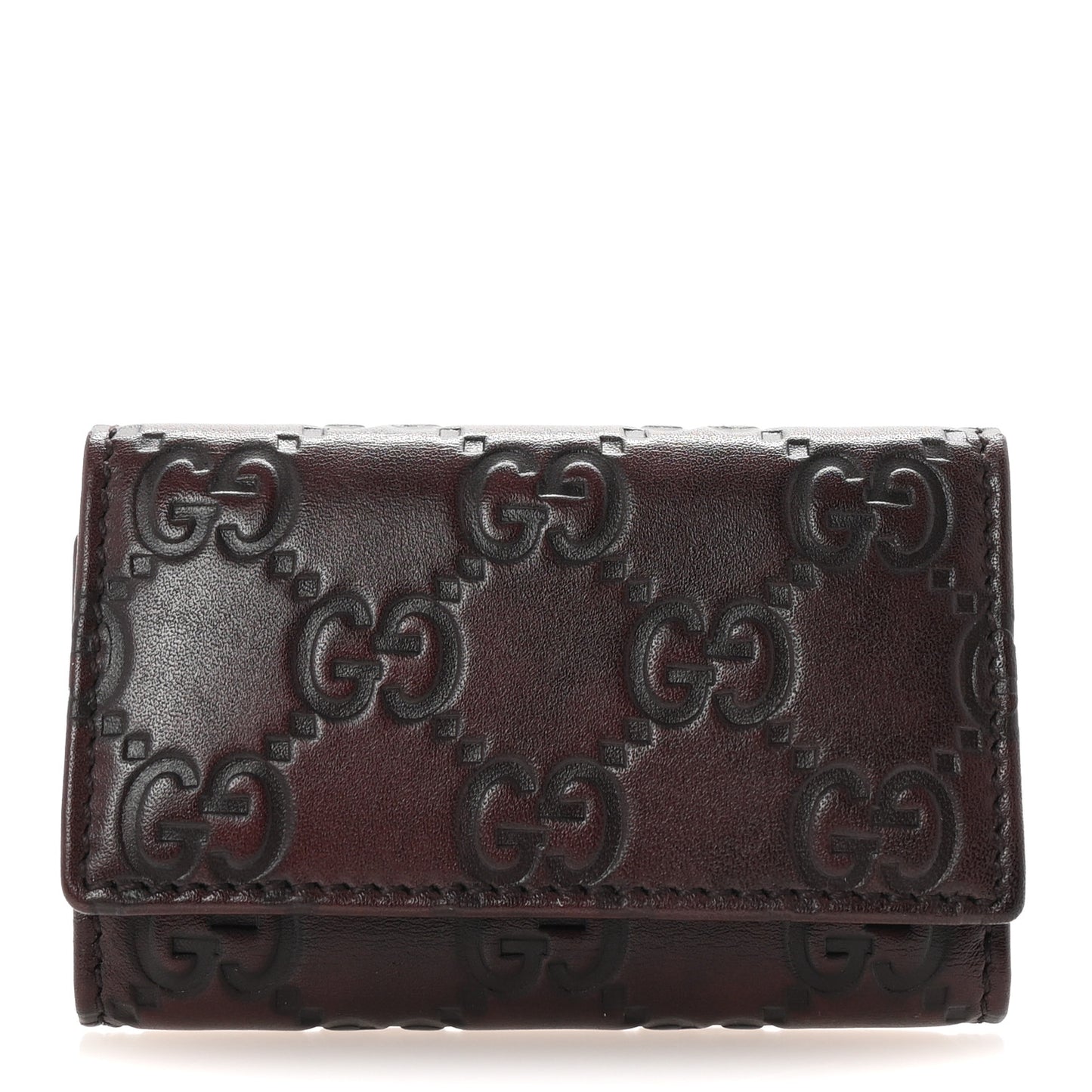 Guccissima 6 Key Holder Case Dark Brown