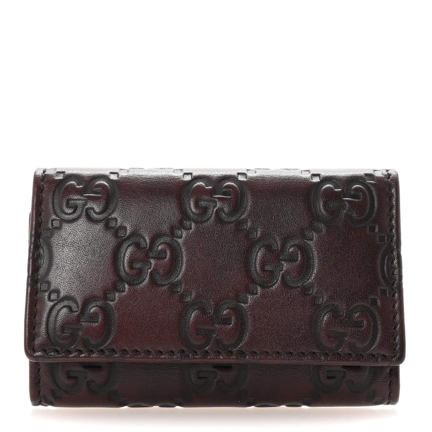 Gucci Guccissima 6 Key Holder Case Dark Brown 1 of 6