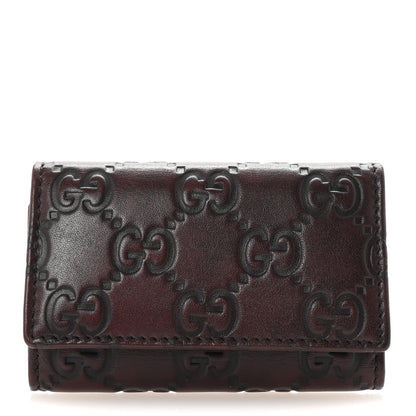 Gucci Guccissima 6 Key Holder Case Dark Brown 1 of 6