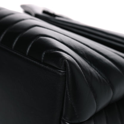 Saint Laurent Calfskin Y Quilted Monogram Medium Loulou Chain Satchel Black 6 of 7