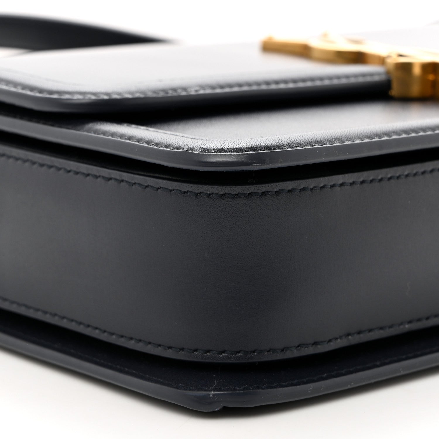 Saint Laurent Box Calfskin Monogram Medium Solferino Satchel Deep Marine 10 of 11