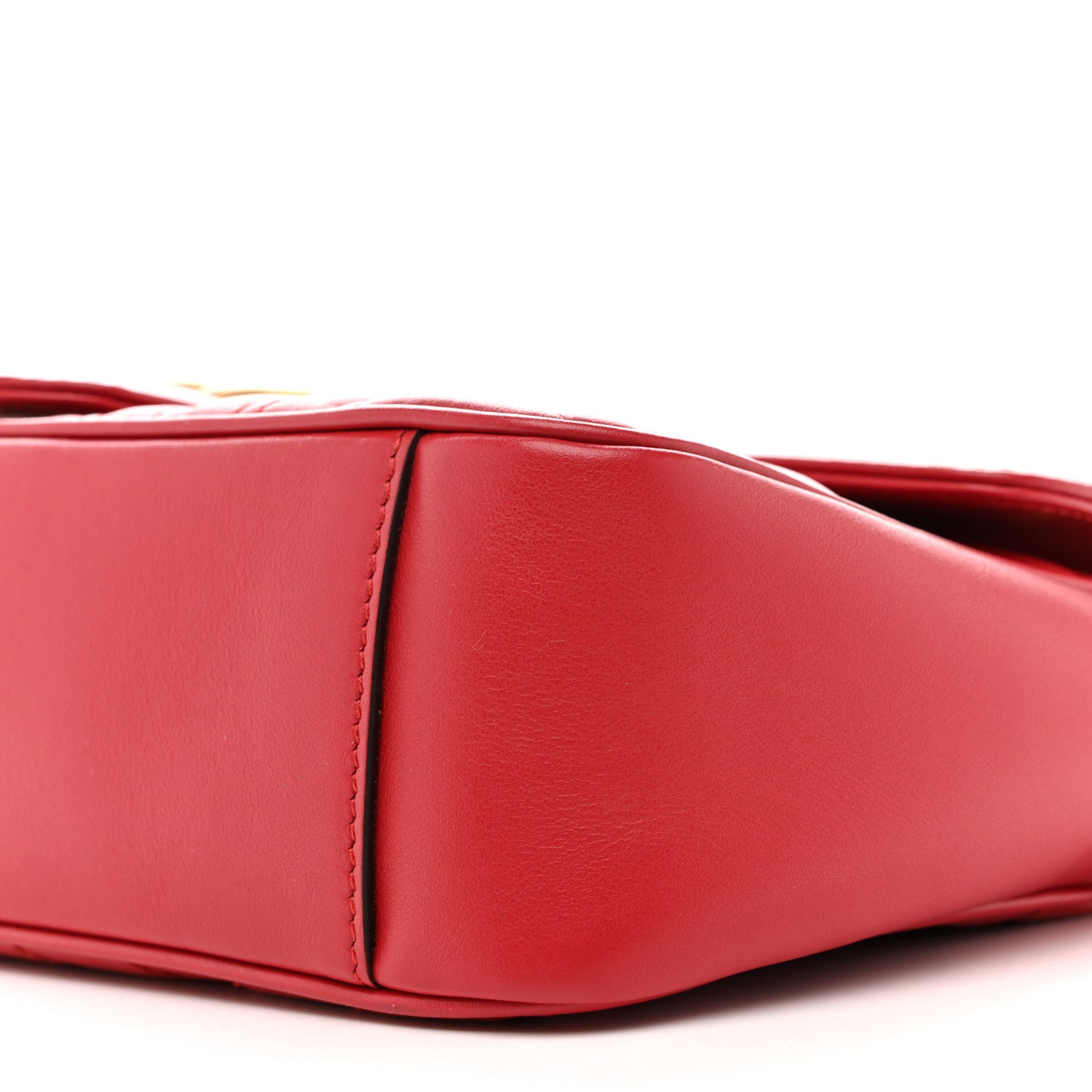 Gucci Calfskin Matelasse Small GG Marmont Shoulder Bag Hibiscus Red 10 of 12