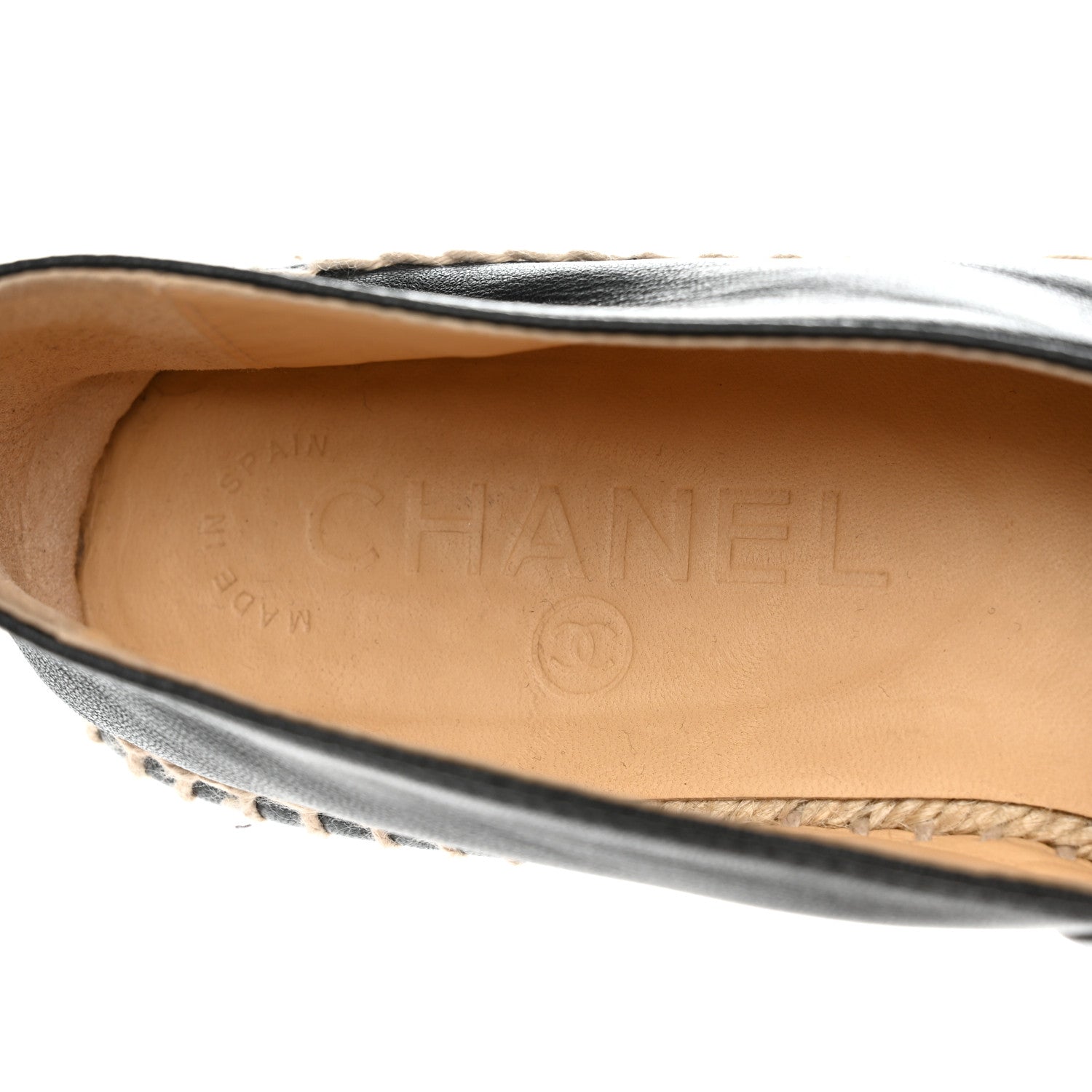 Chanel Lambskin CC Espadrilles 40 Black 8 of 9