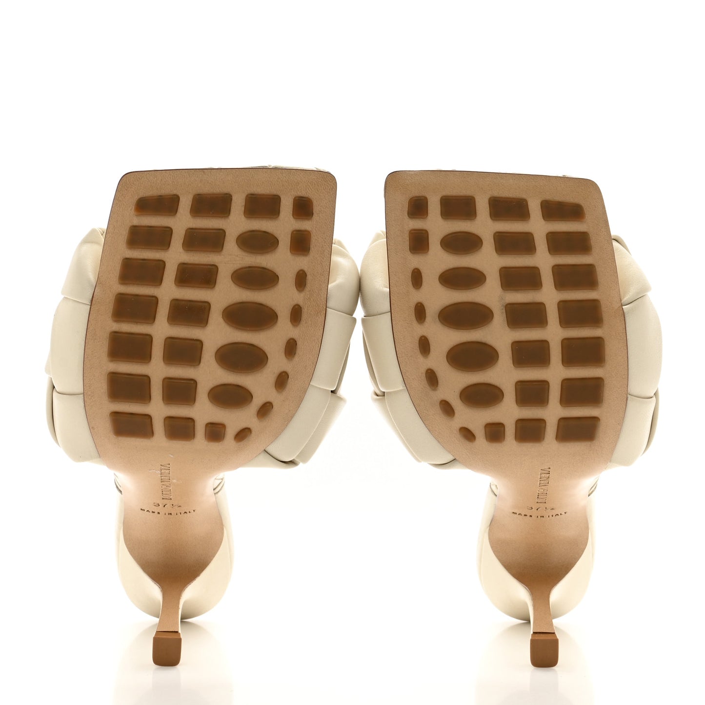 Nappa Maxi Intrecciato Lido Mule Sandals 37.5 Wax