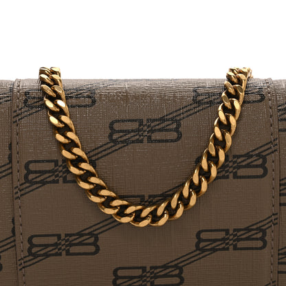 Balenciaga Coated Canvas BB Monogram Hourglass Chain Bag Beige Brown 8 of 10