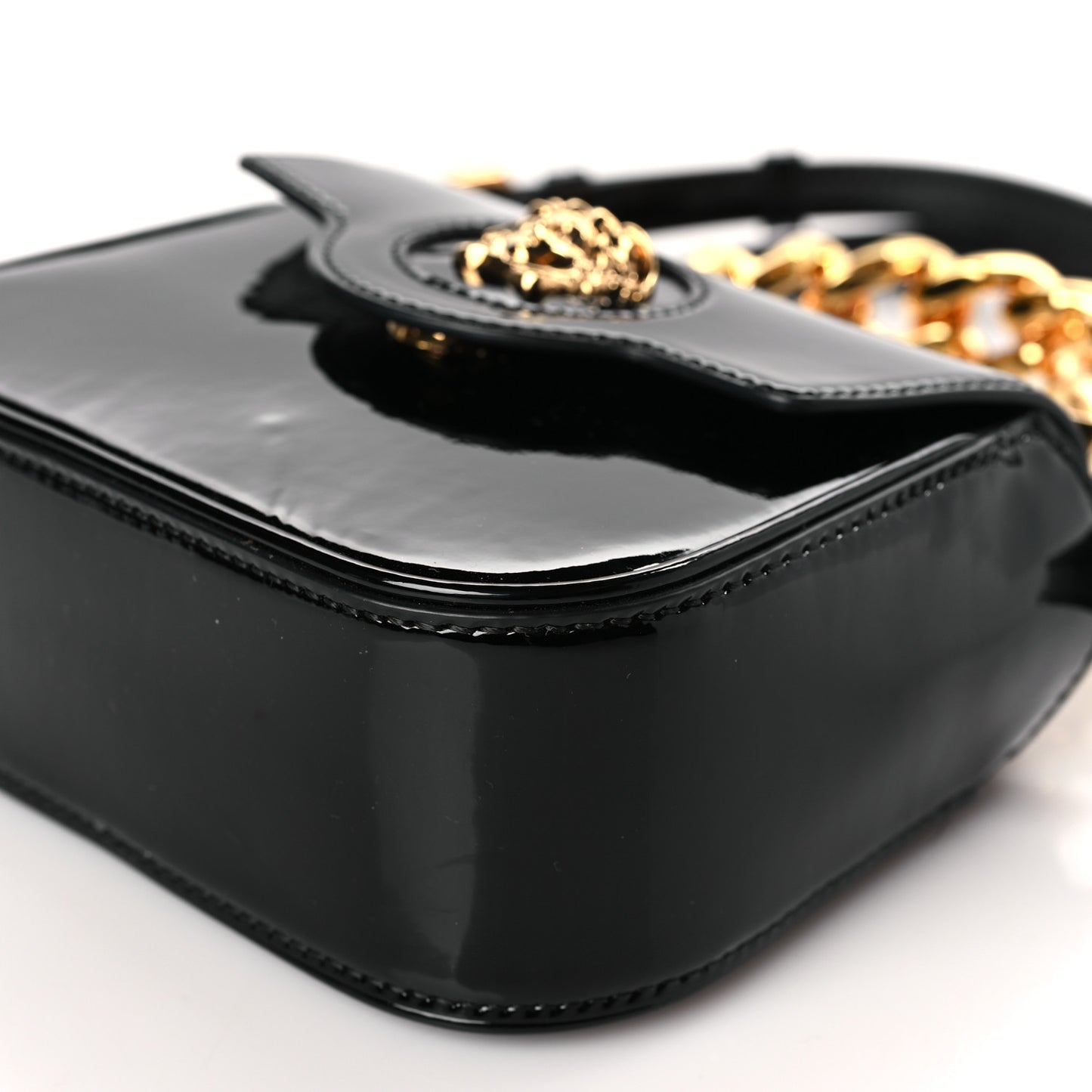 Patent Mini La Medusa Bag Black