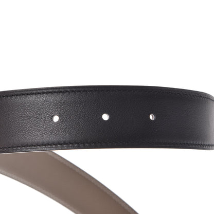 Hermes Swift Epsom 32mm Belt Strap 80 Black Etoupe 3 of 6