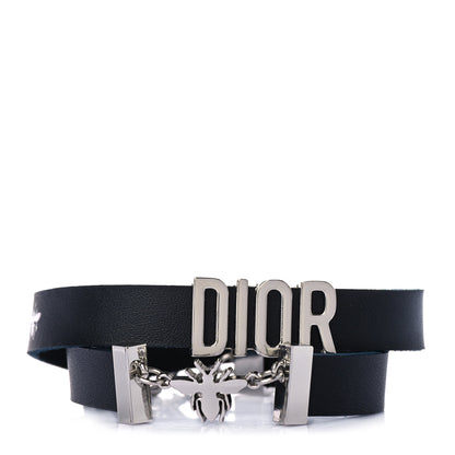 Christian Dior Calfskin Dior Bee Double Bracelet Black 1 of 5