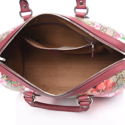 Gucci GG Supreme Monogram Blooms Medium Boston Beige Multicolor Dry Rose 8 of 10