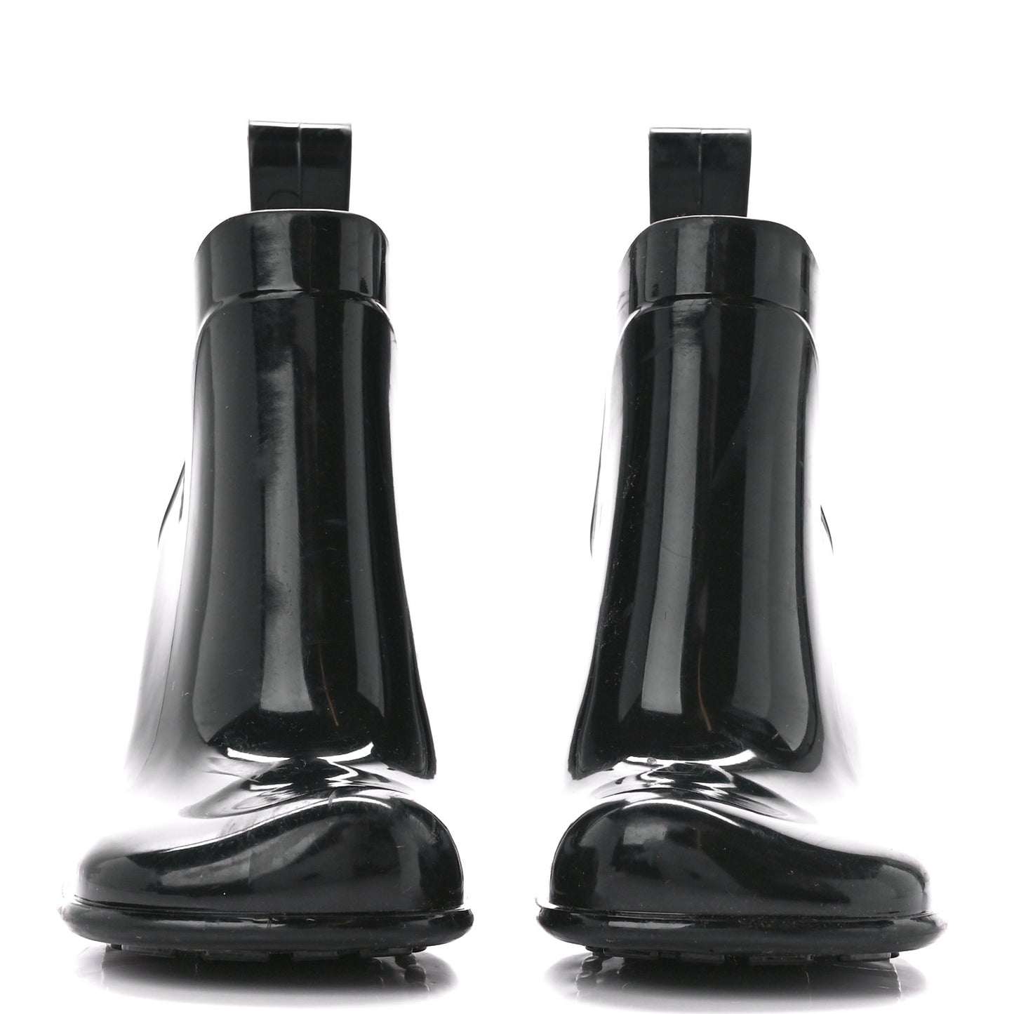 Rubber Shine Ankle Boots 37 Black