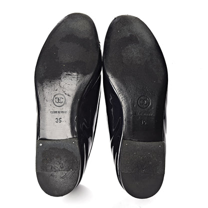 Chanel Patent CC Ballerina Flats 35 Navy 7 of 11