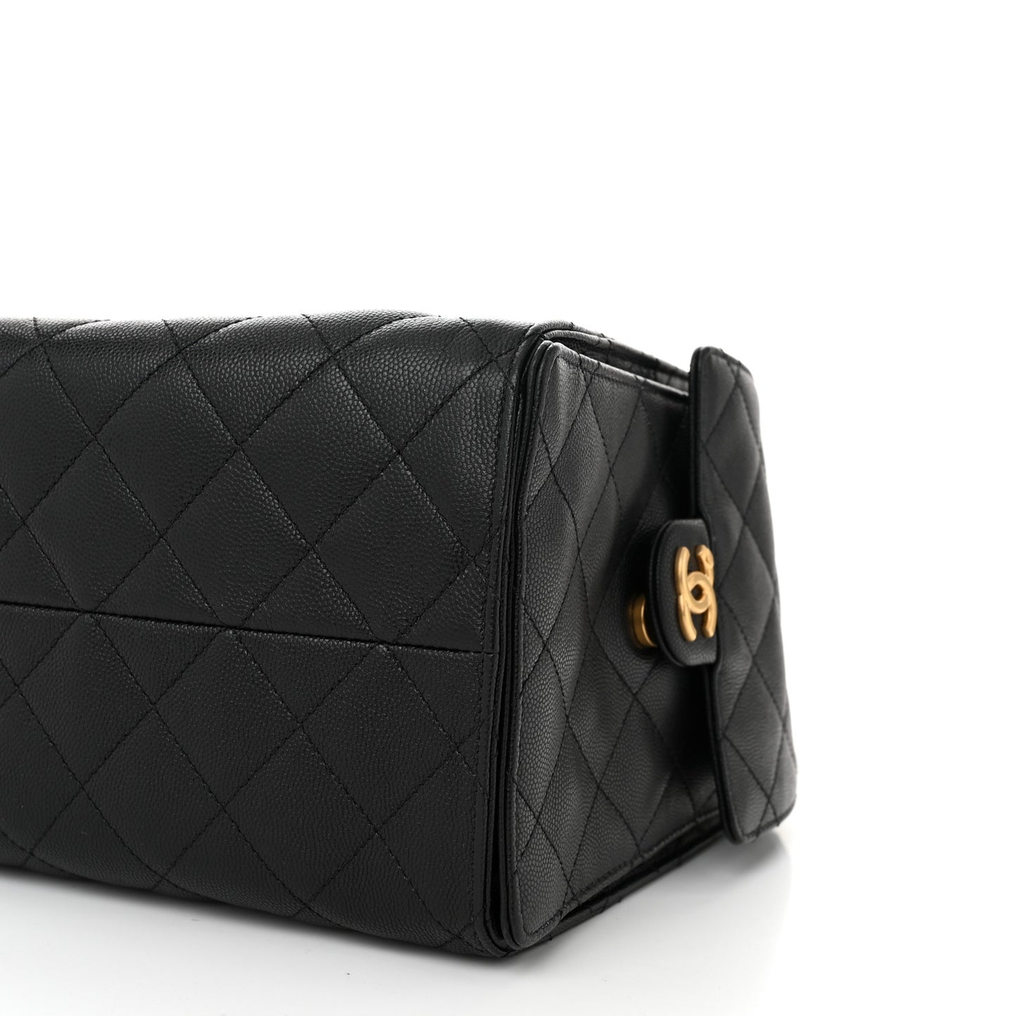 Caviar Quilted Medium Chanel 25 Handbag Black