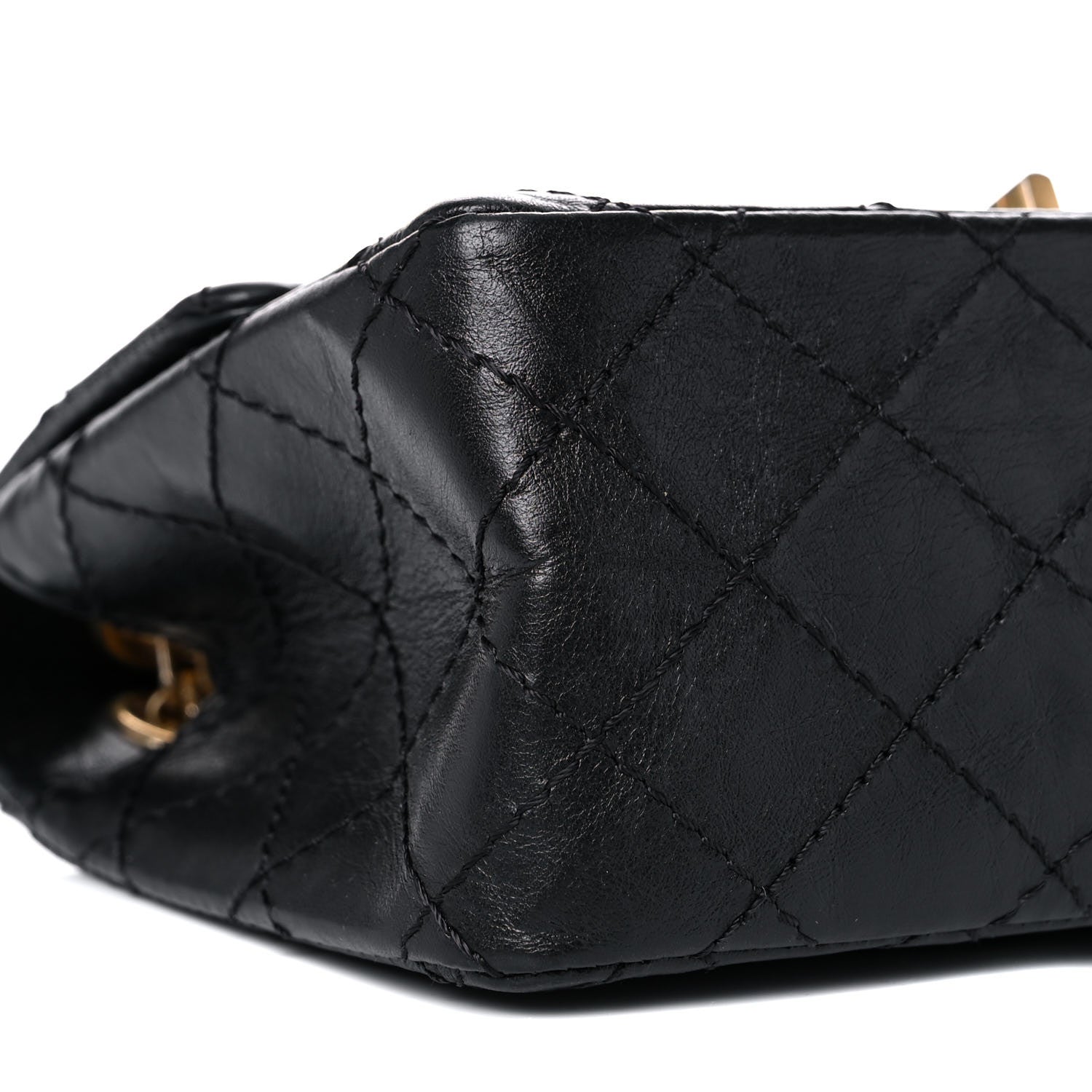 Chanel Aged Calfskin Quilted 2.55 Reissue Mini Flap Black 8 of 13