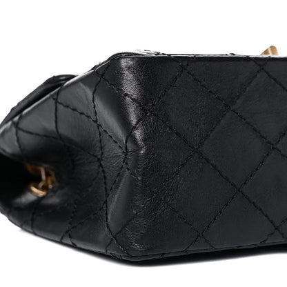 Chanel Aged Calfskin Quilted 2.55 Reissue Mini Flap Black 8 of 13