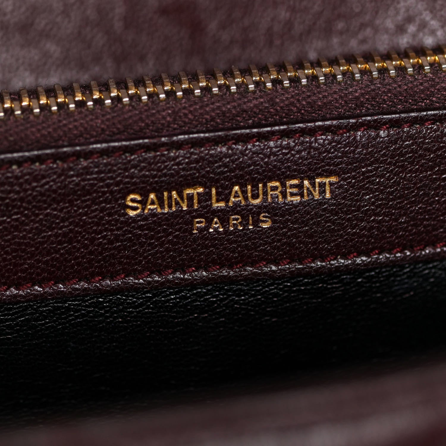 Saint Laurent Sheepskin Matelasse Chevron Monogram Large College Satchel Bordeaux 6 of 24