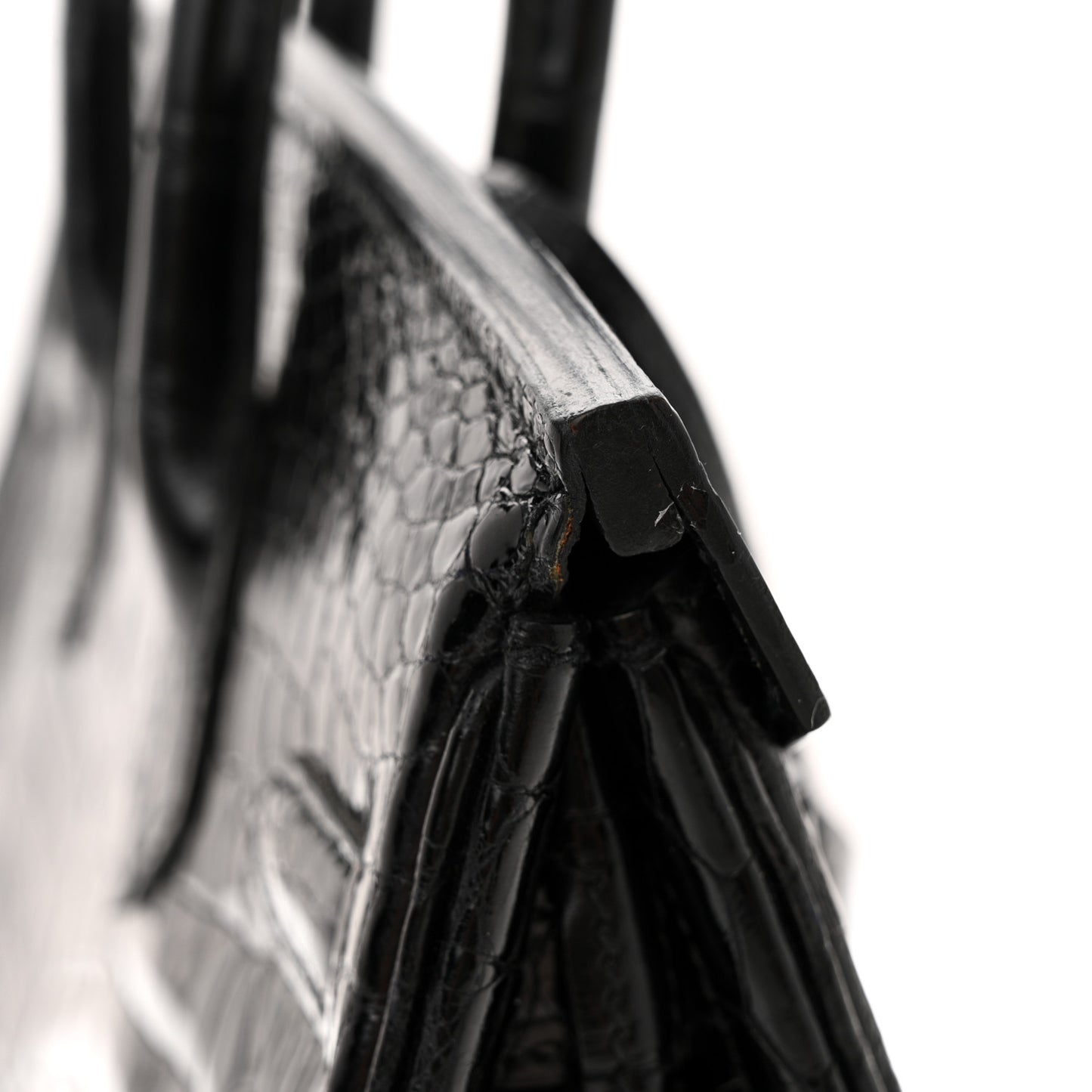 Shiny Niloticus Crocodile Birkin 30 Black