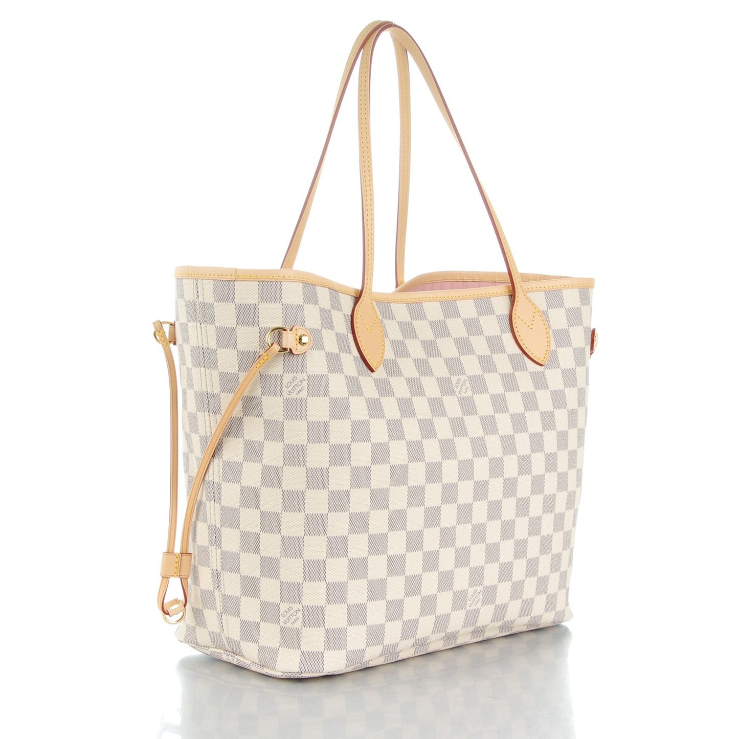 Damier Azur Neo Neverfull MM Rose Ballerine