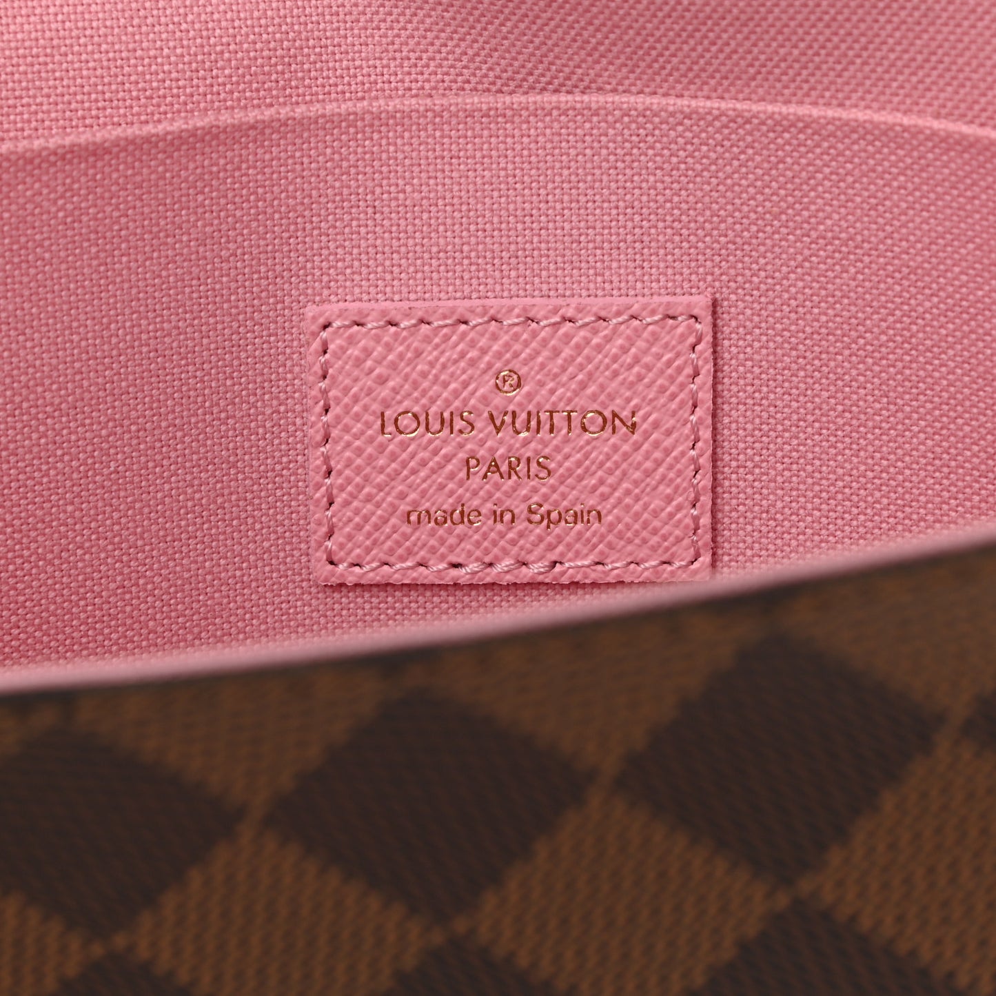 Damier Ebene Studded Pochette Felicie Chain Wallet