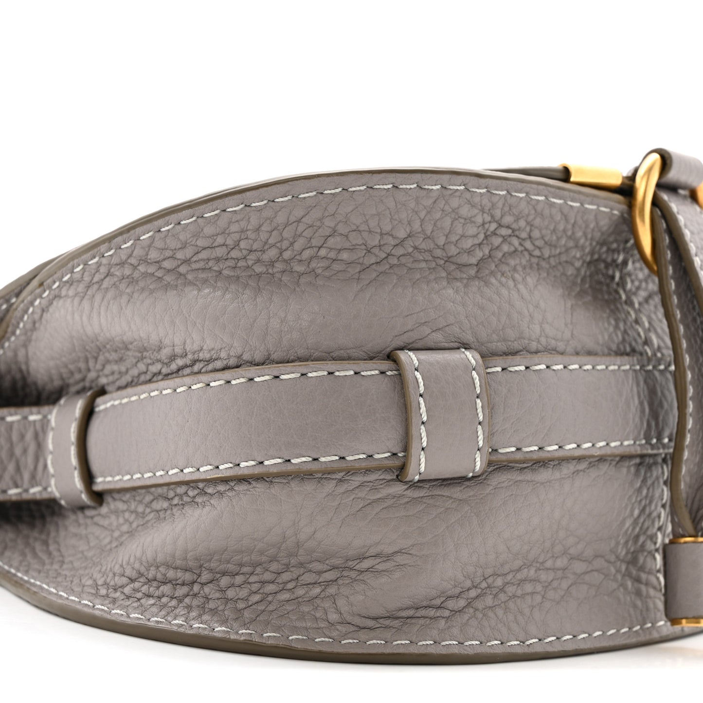 Calfskin Mini Marcie Round Crossbody Bag Cashmere Grey