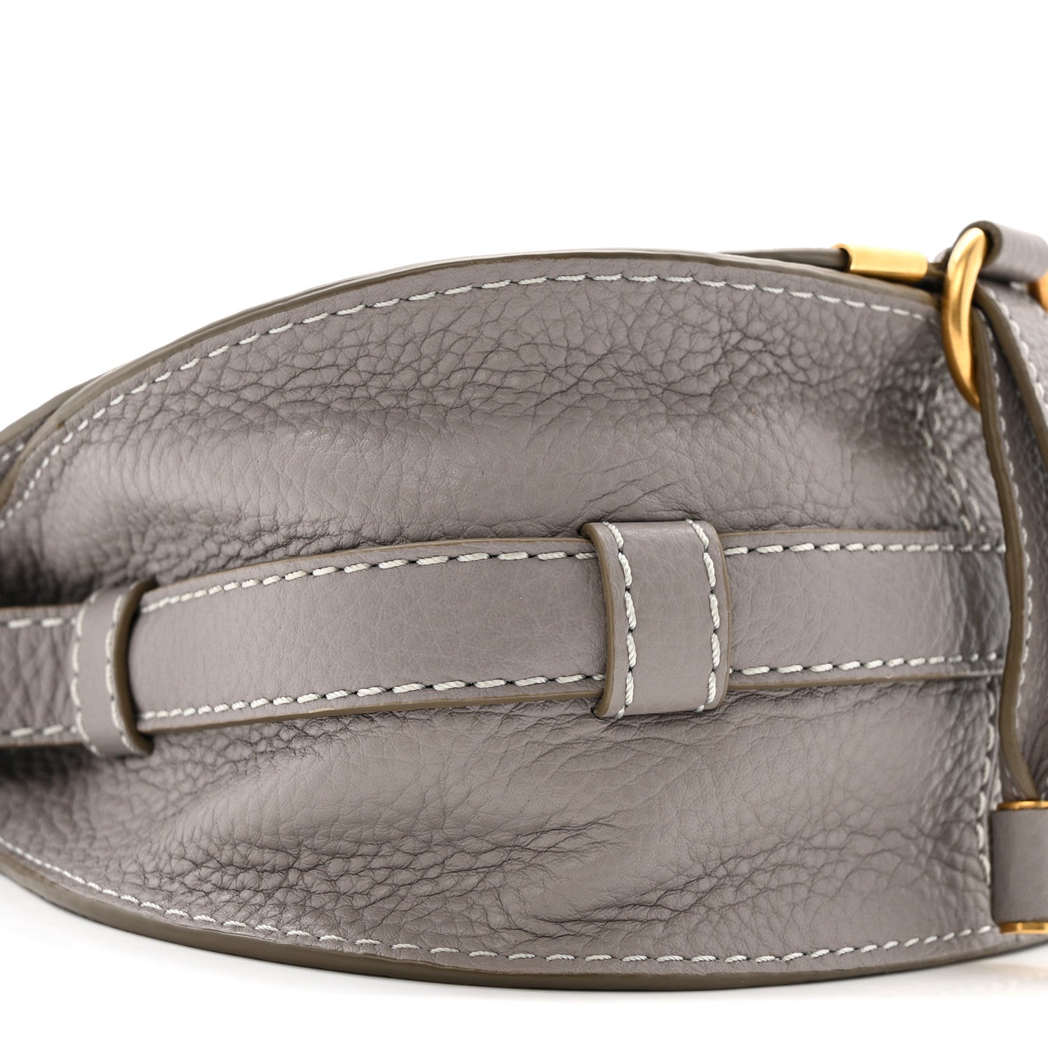 Chloe Calfskin Mini Marcie Round Crossbody Bag Cashmere Grey 9 of 13