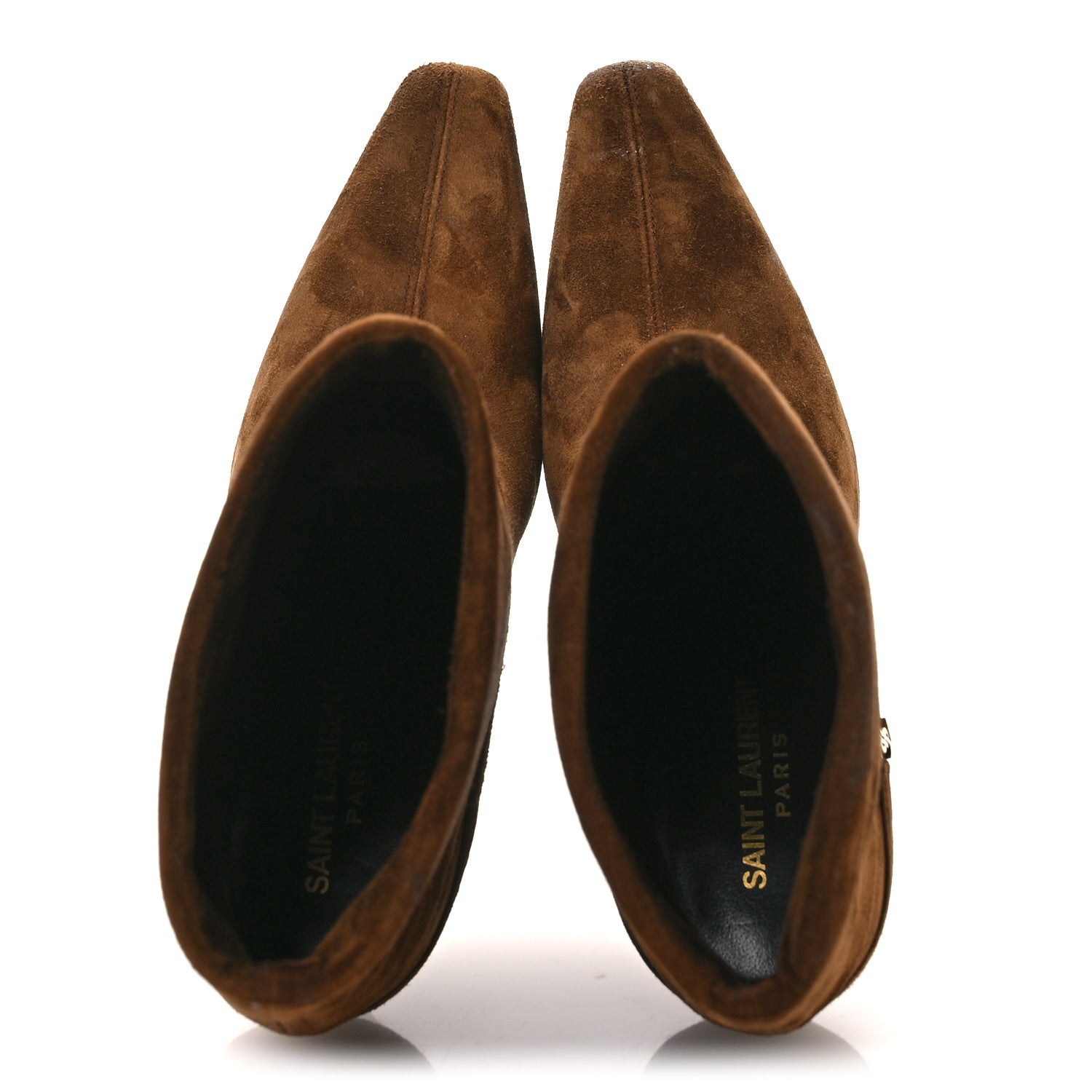 Saint Laurent Suede Vicky 90 Booties 36 Land 2 of 11