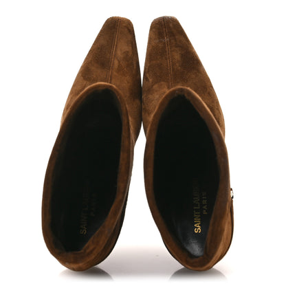 Saint Laurent Suede Vicky 90 Booties 36 Land 2 of 11