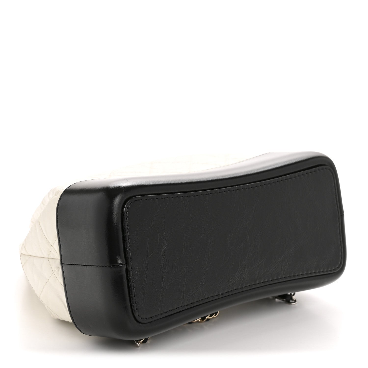 Chanel Aged Calfskin Quilted Small Gabrielle Backpack Black White 4 of 12