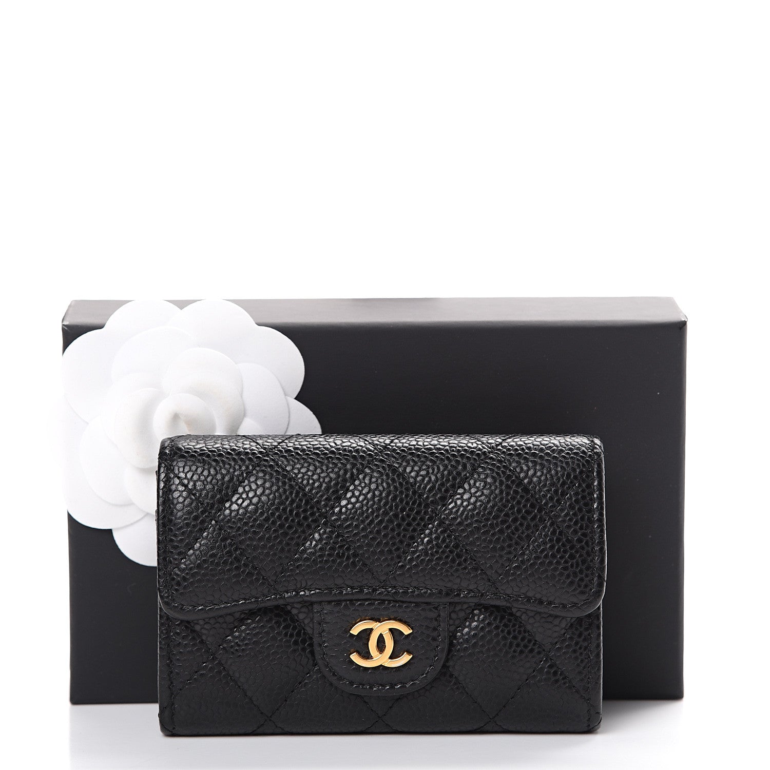 Chanel Caviar Quilted Flap Card Holder Black 12 of 12
