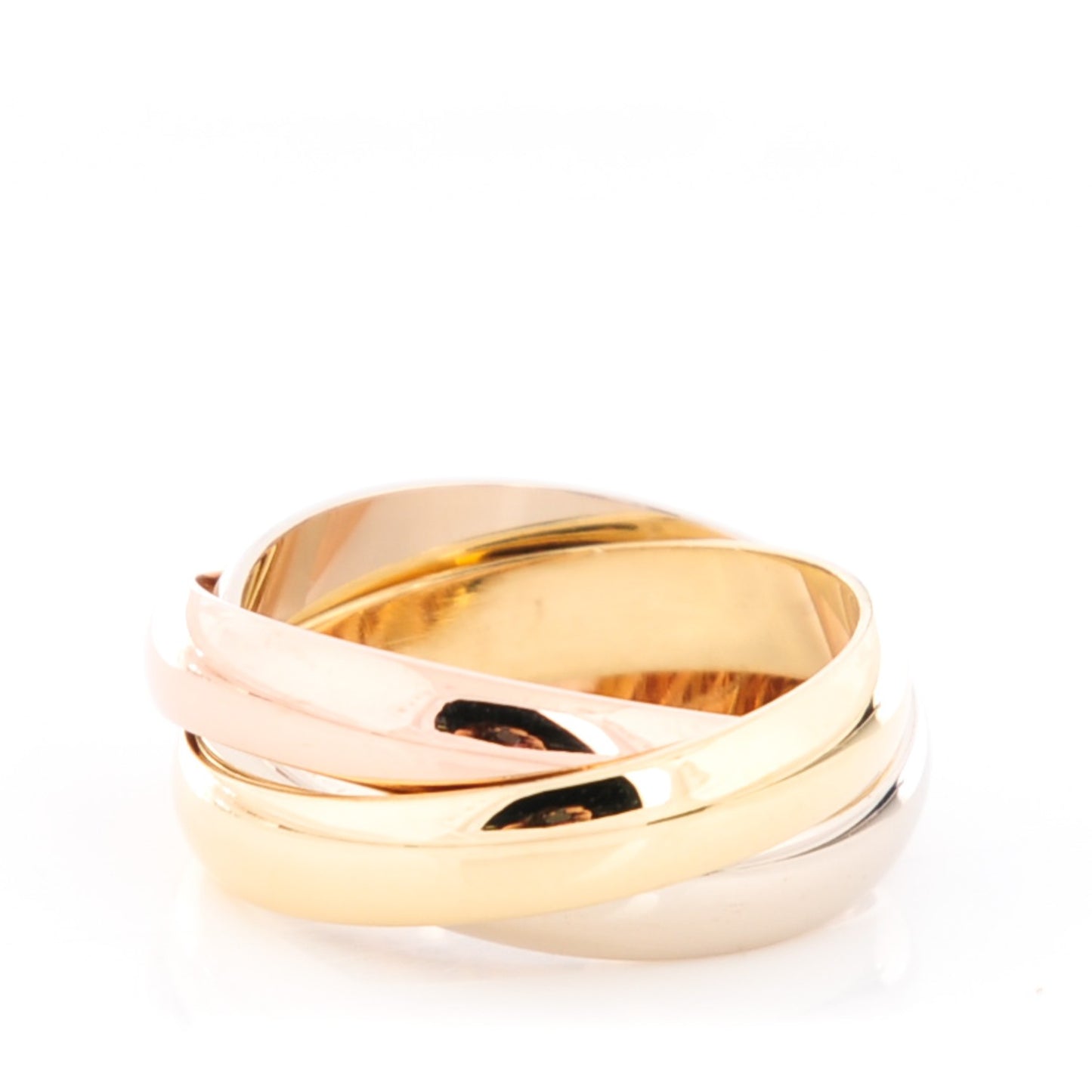 18K Pink Yellow White Gold Classic Trinity Ring 48 4.5