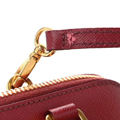 Prada Saffiano Lux Small Promenade Tote Cerise 10 of 10