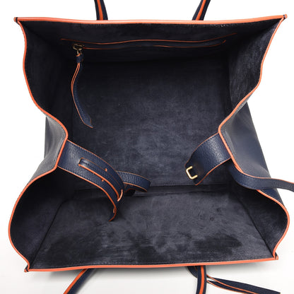 Celine Supple Calfskin Large Phantom Luggage Navy Blue Orange 5 of 13