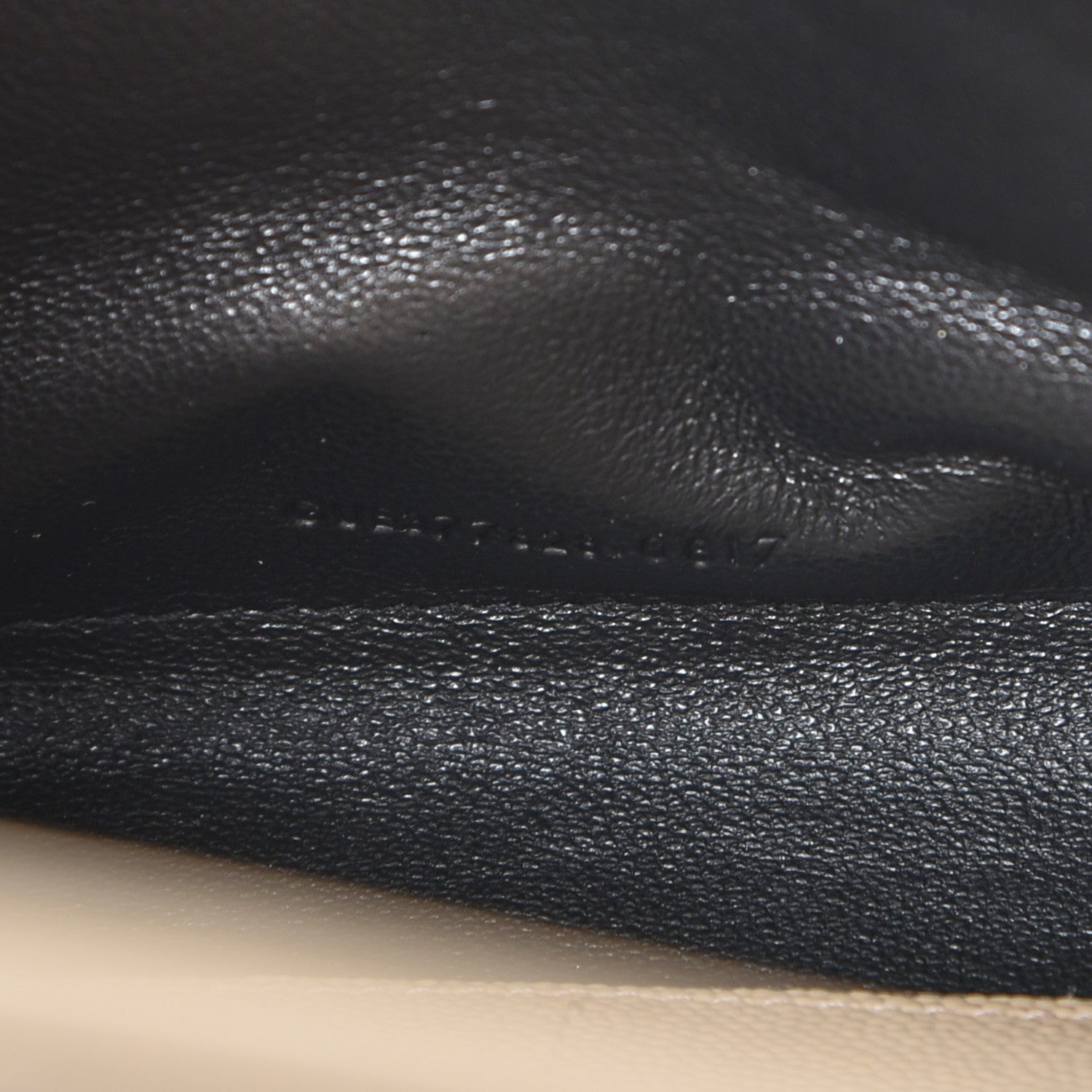 Saint Laurent Grain De Poudre Matelasse Chevron Monogram Chain Wallet Nude Powder 7 of 7