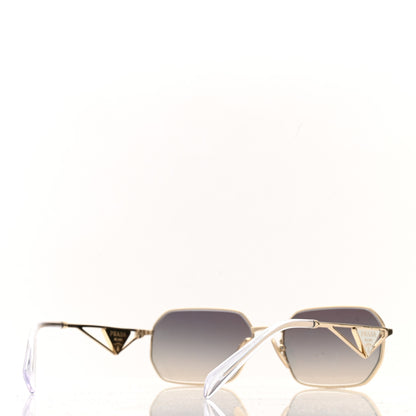 Prada Metal Symbole Triangle Logo Sunglasses SPR A51 Gold Blue 4 of 8