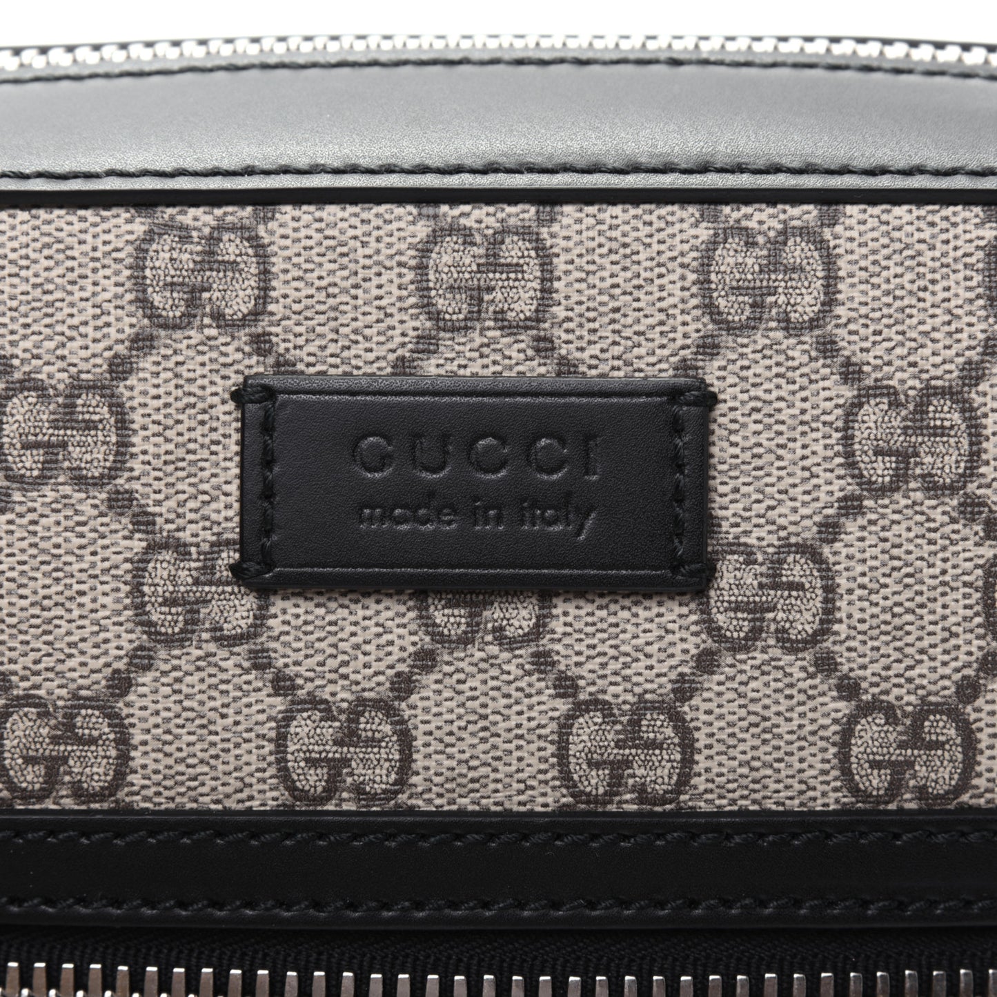 GG Supreme Monogram Flat Messenger Bag Black