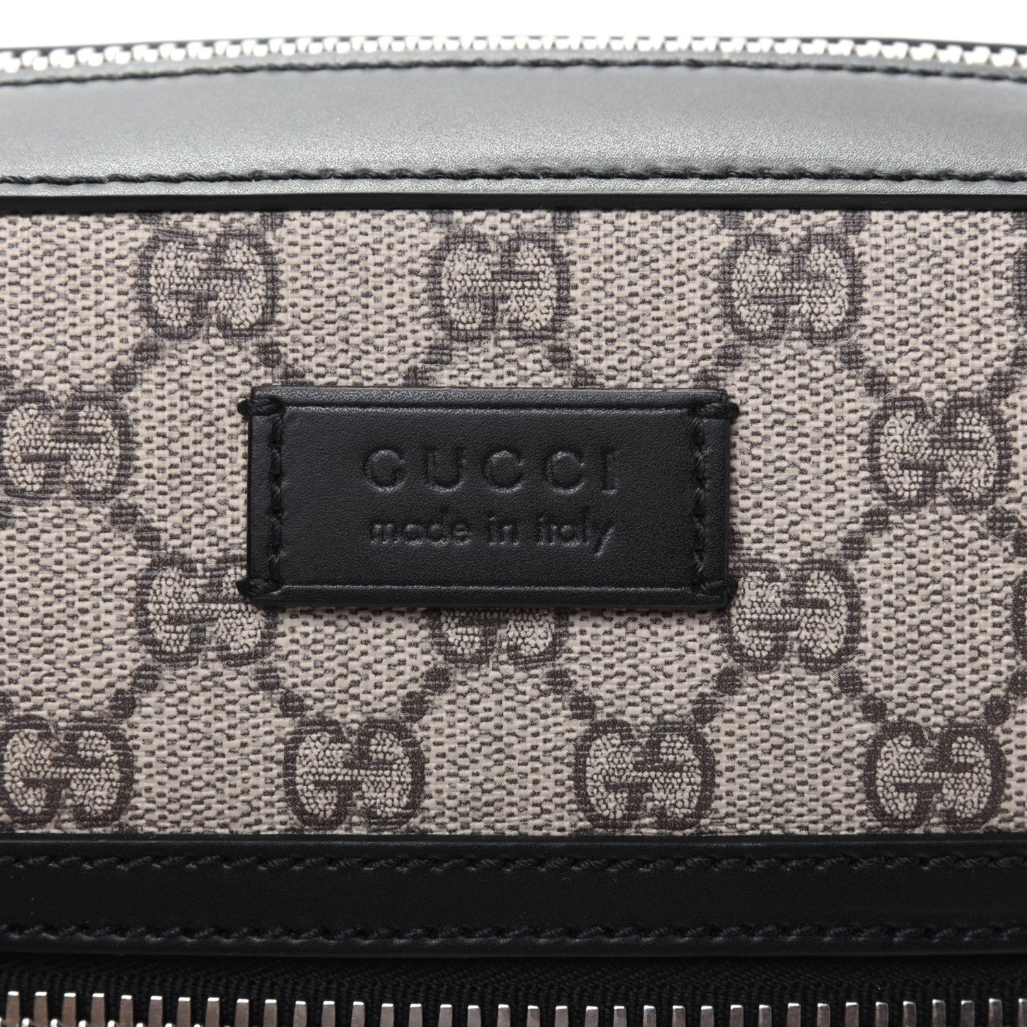 Gucci GG Supreme Monogram Flat Messenger Bag Black 14 of 15
