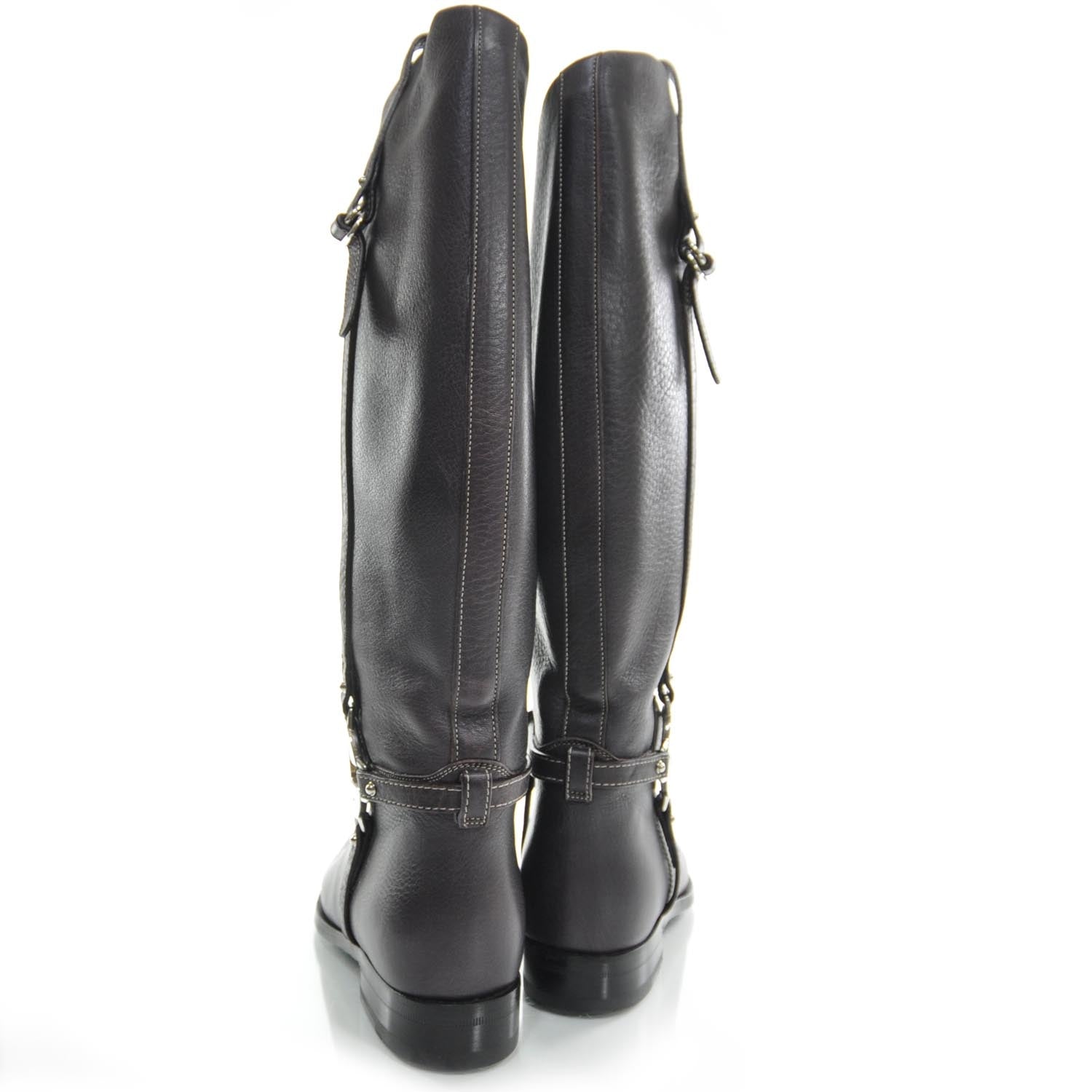 Gucci Leather New Charlotte Riding Boots 8 3 of 6