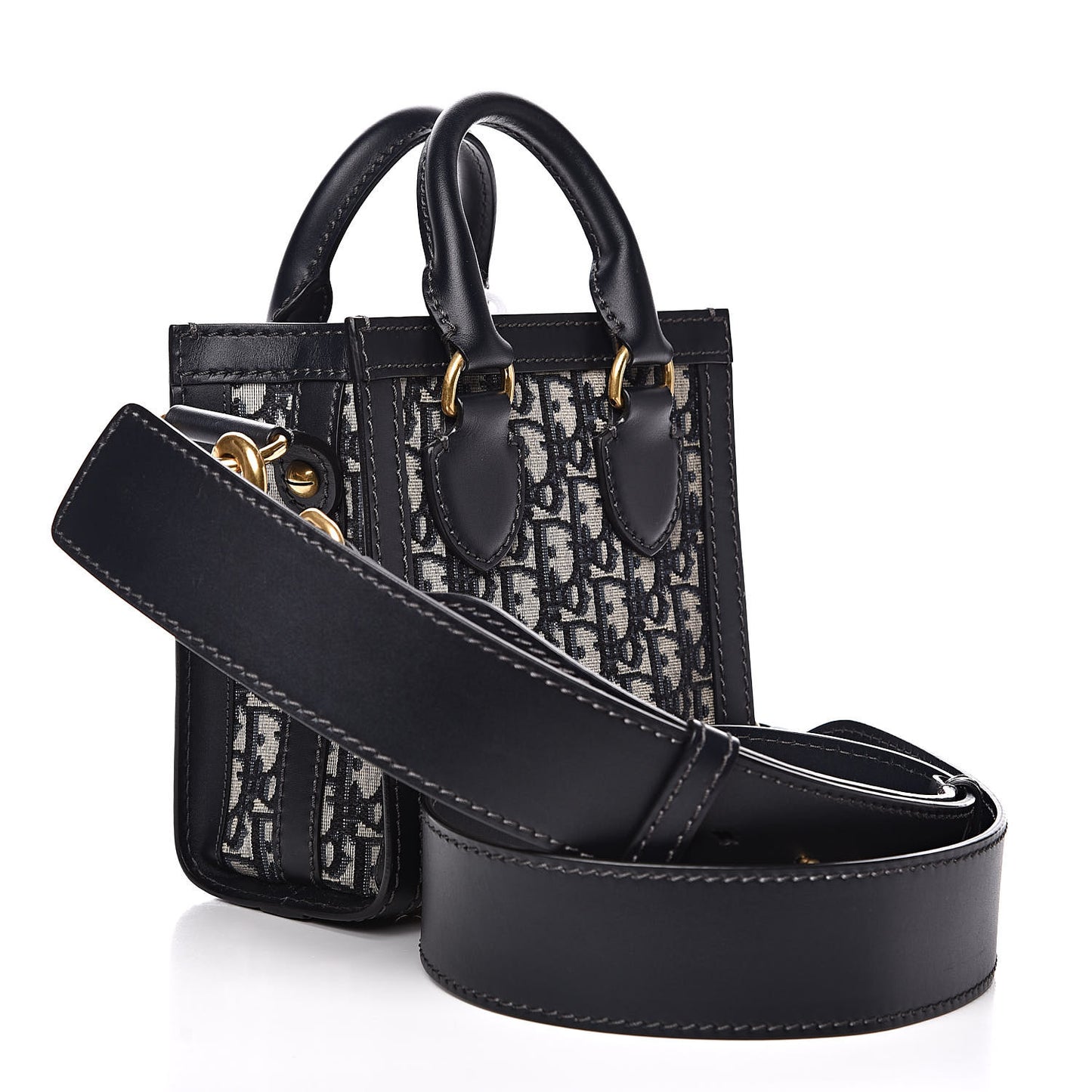 Oblique Mini Tote Bag Blue