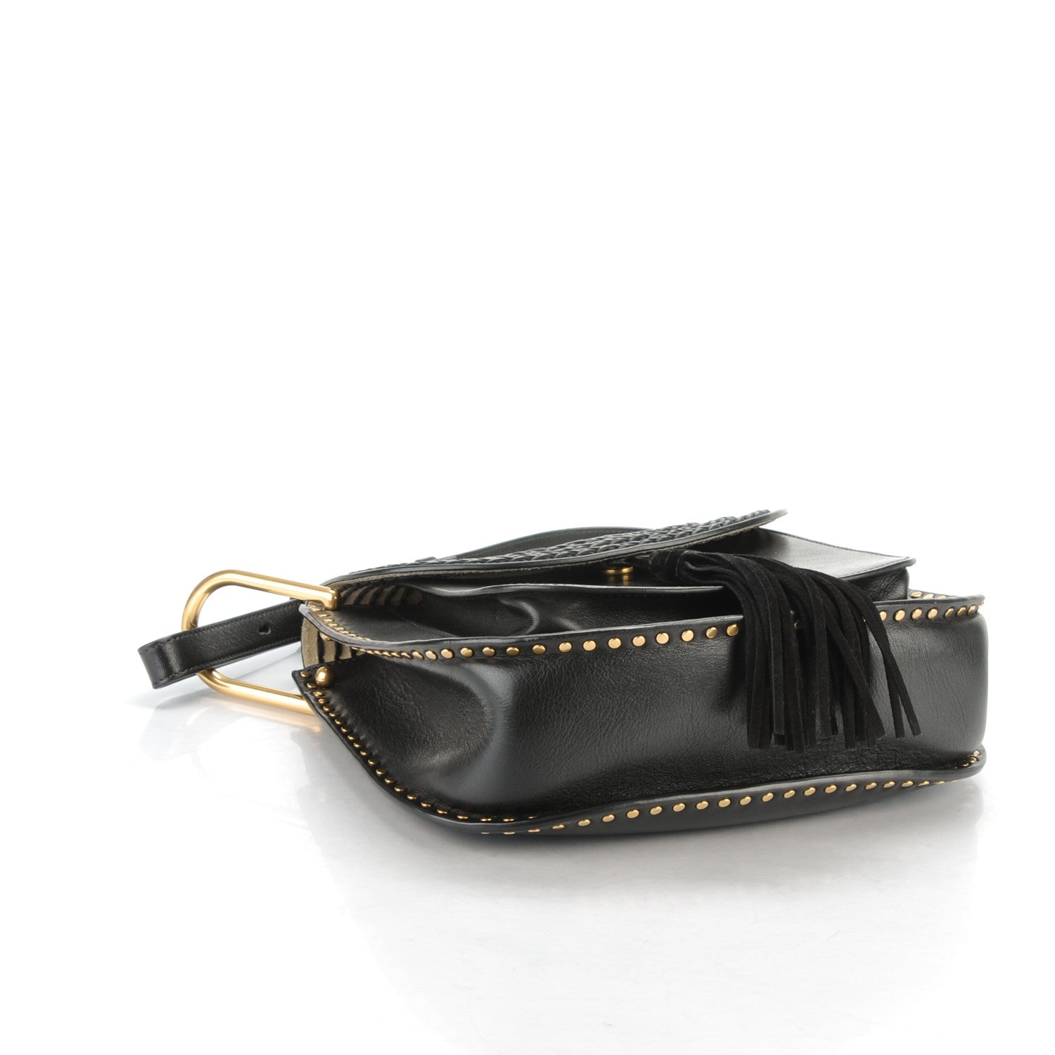 Chloe Calfskin Braided Medium Hudson Shoulder Bag Black 4 of 7