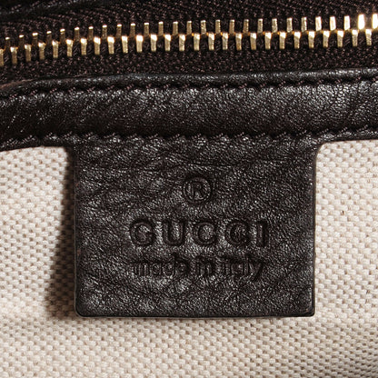 Gucci Calfskin Vintage Web Medium Boston Dark Brown 7 of 8