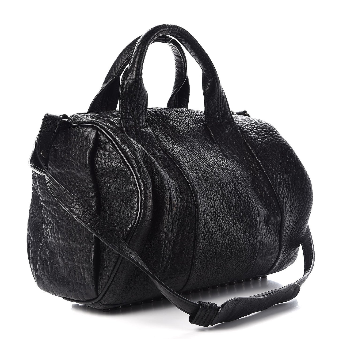Pebbled Lambskin Rocco Black Nickel Hardware