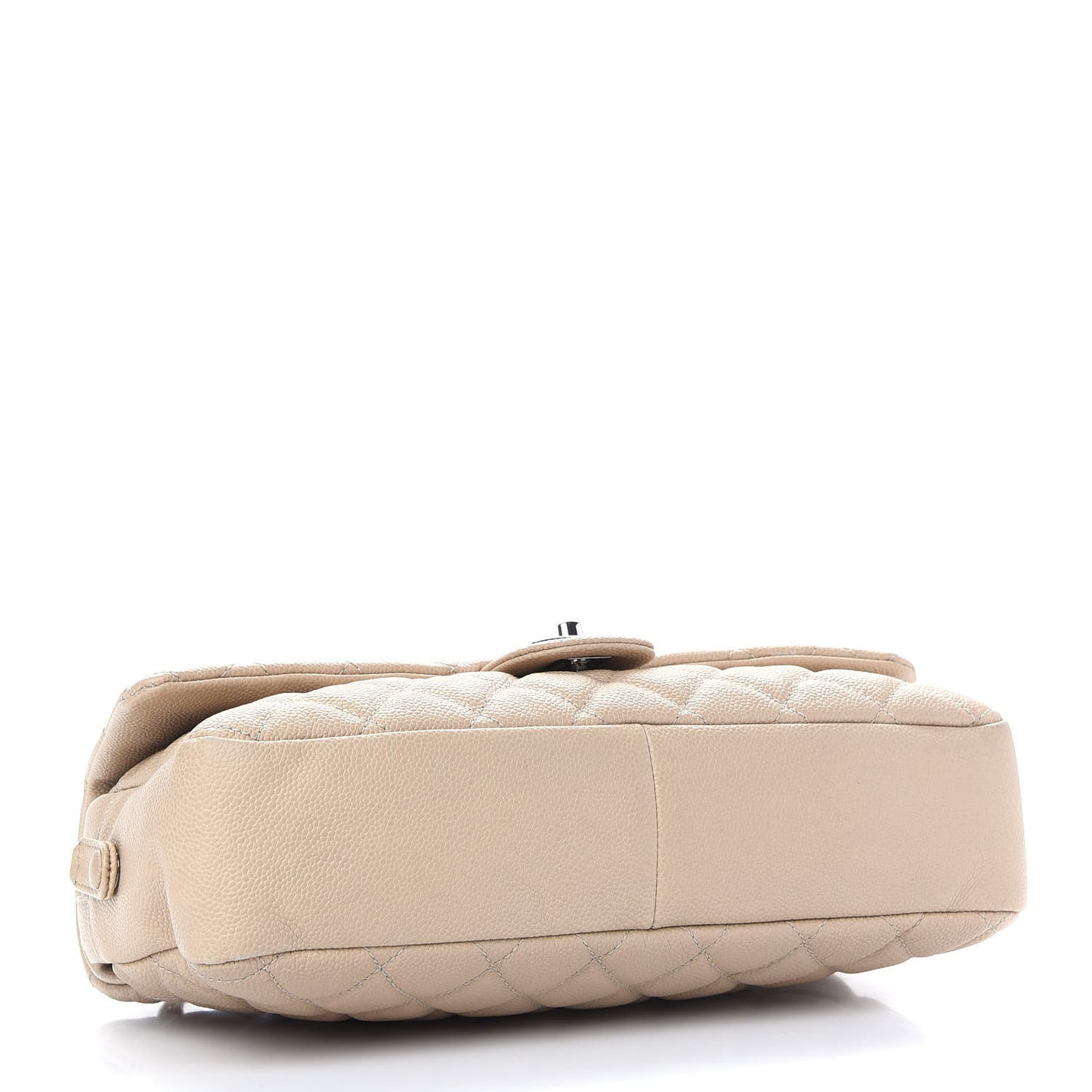 Caviar Quilted Jumbo Easy Flap Beige