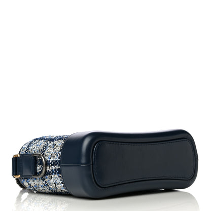 Chanel Tweed Calfskin Small Gabrielle Hobo Blue 3 of 16