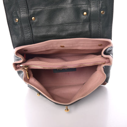 Saint Laurent Calfskin Canvas Small Muse Two Dark Green Pink 5 of 12