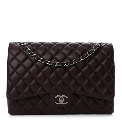Chanel Lambskin Quilted Maxi Double Flap Plum 1 of 11