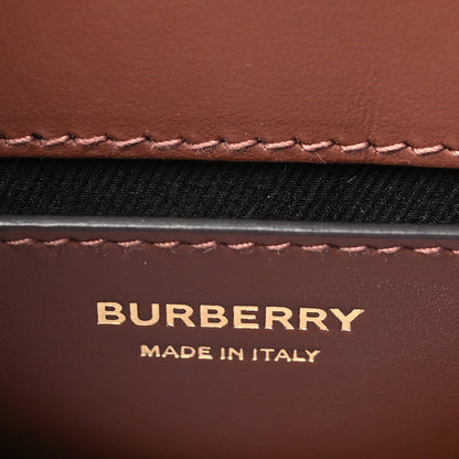 Burberry Calfskin Giant Check E-Canvas Note Crossbody Bag Dark Birch Brown 6 of 10